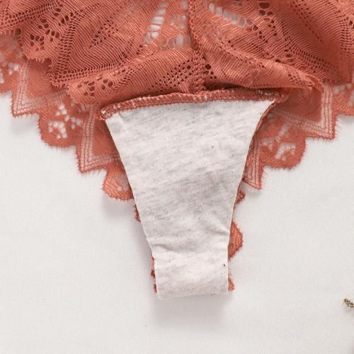 Women Sexy Lace Panties Low-waist Briefs Plus Size Thongs Pink