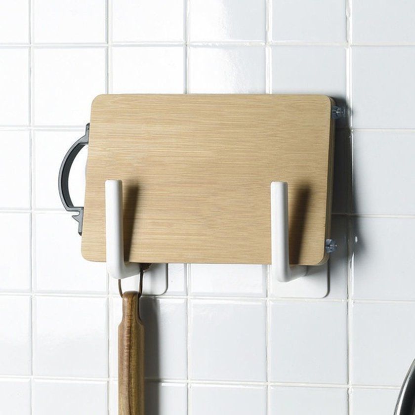 Toilet Paper Holder Hole-Free Tissue Ra K Wall-Mounted Shelf Kit Hen Bathroom-white-6.5*6.2*14 M