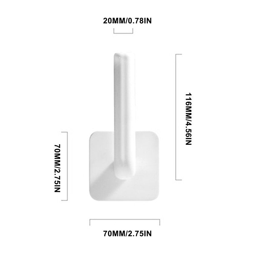 Toilet Paper Holder Hole-Free Tissue Ra K Wall-Mounted Shelf Kit Hen Bathroom-white-6.5*6.2*14 M