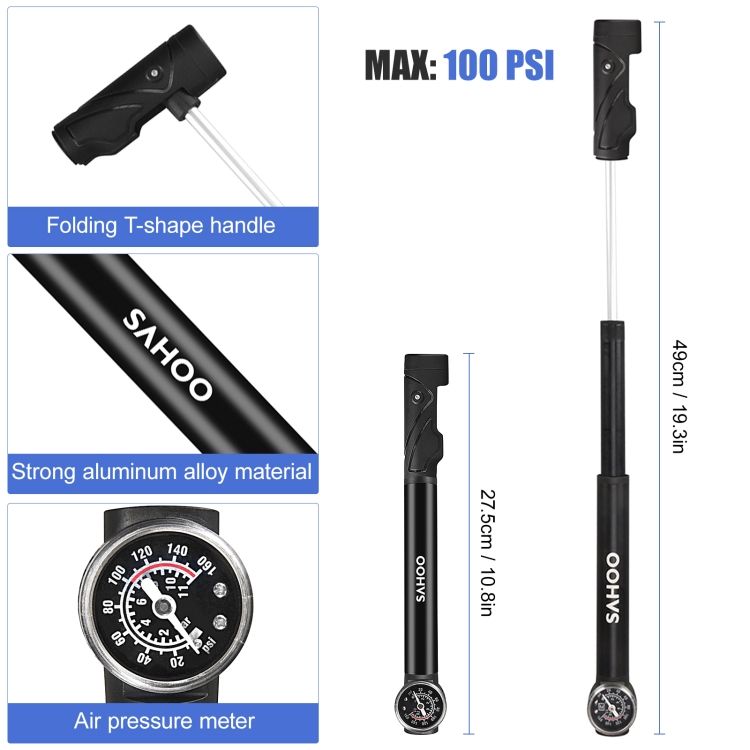 Bicycle Portable Aluminum Alloy Manual Pump