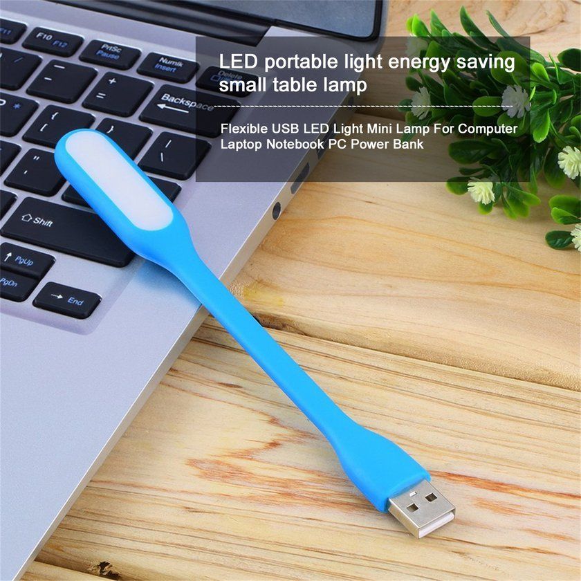 Flexible USB   Light Mini   For  Omputer Laptop Notebook P  Power  -blue