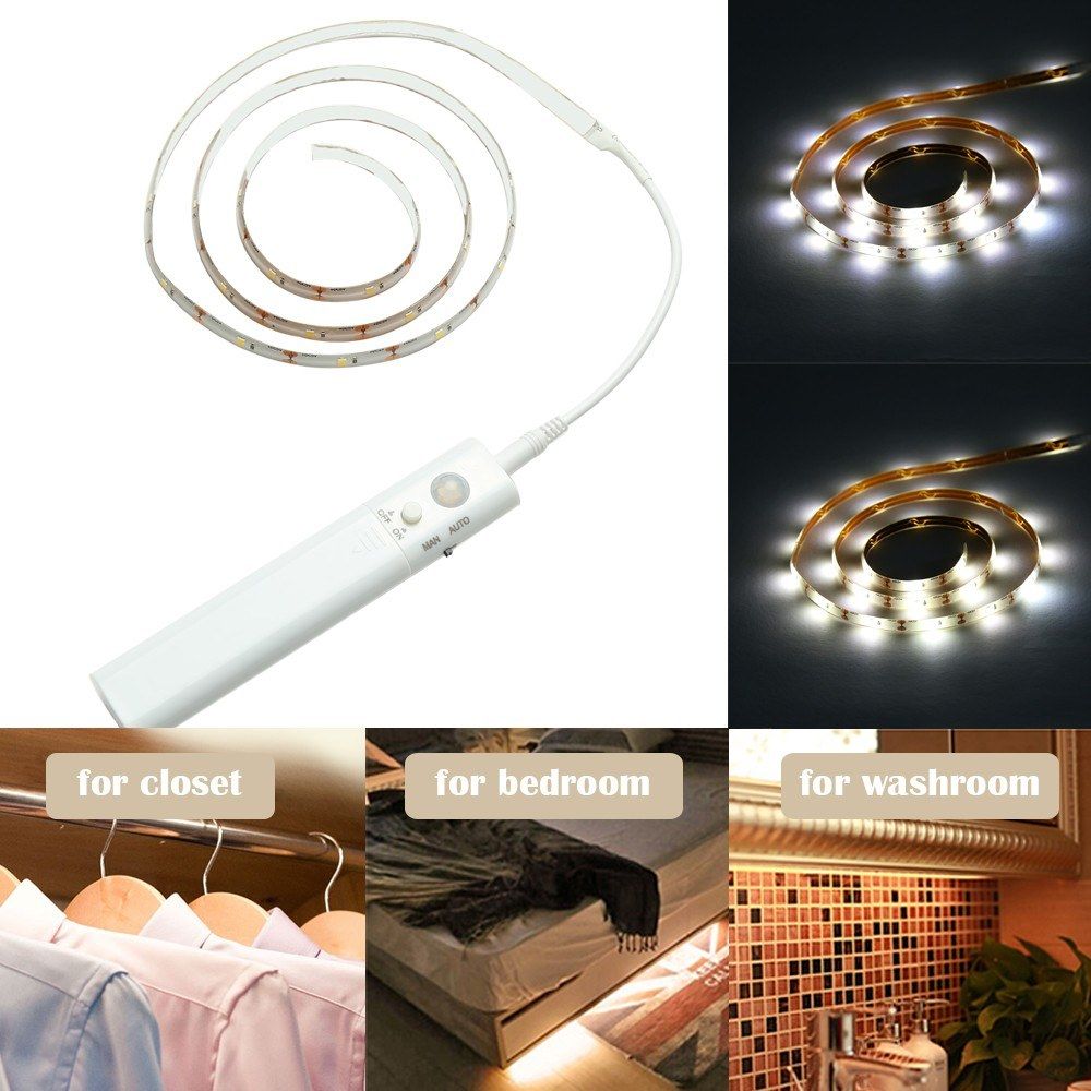 LED Motion Sensor Light Control Box Battery Container Dual