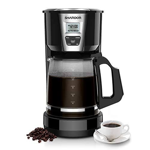 Family Size Sleek Coffee Maker With Anti-drip Functions