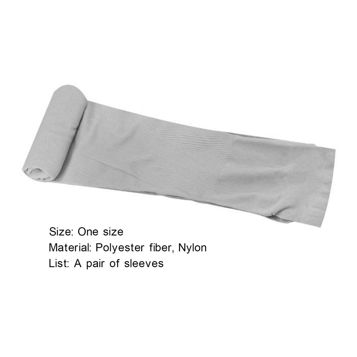 1 Pair Sleeve Wrap   Thumb Hole Sun Protection Grey