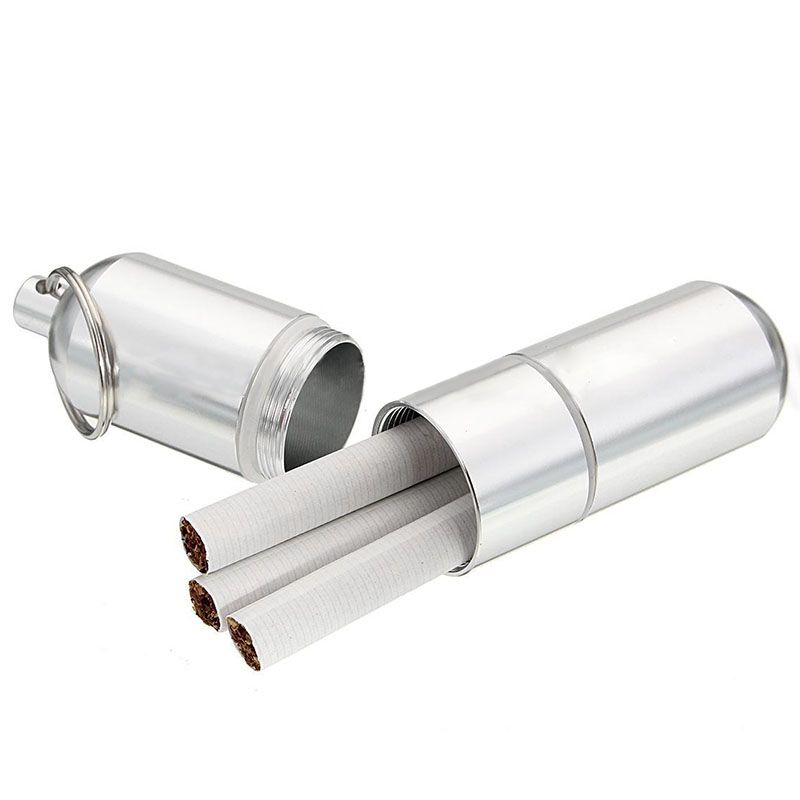 Aluminum Alloy Cigarette Holder Capsule Case Waterproof