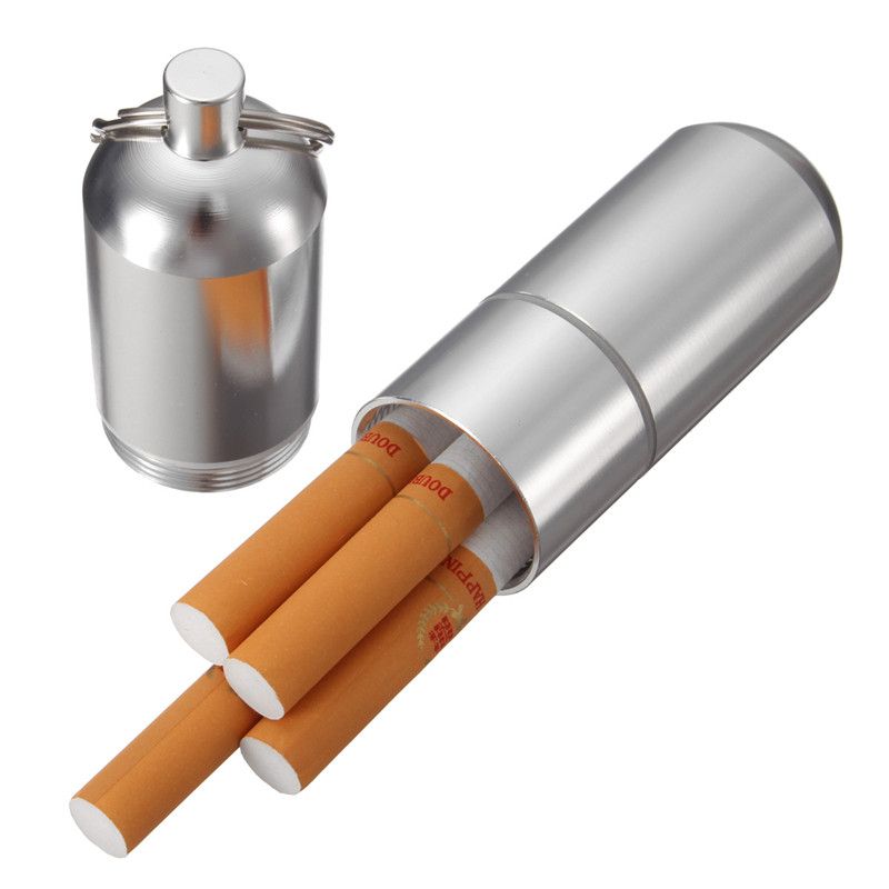 Aluminum Alloy Cigarette Holder Capsule Case Waterproof
