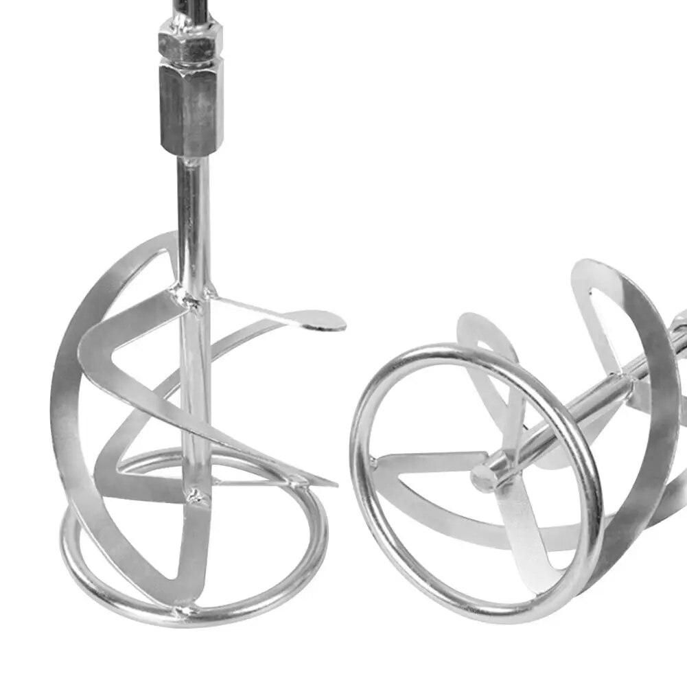 Cement Putty Paint Coating Agitator Mechanical Rod S Threaded Head Stirring Rod Mud Mixer Paint Mixer Attachment Spiral Mixer