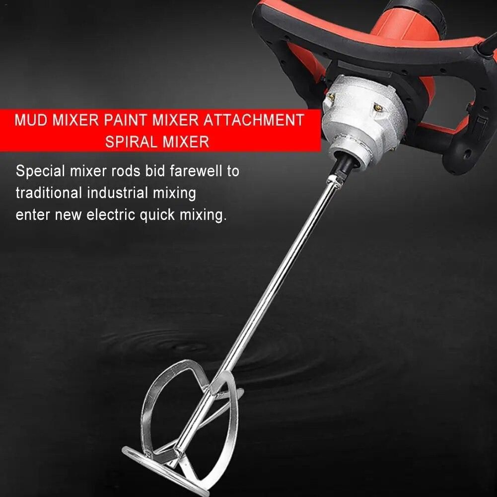 Cement Putty Paint Coating Agitator Mechanical Rod S Threaded Head Stirring Rod Mud Mixer Paint Mixer Attachment Spiral Mixer