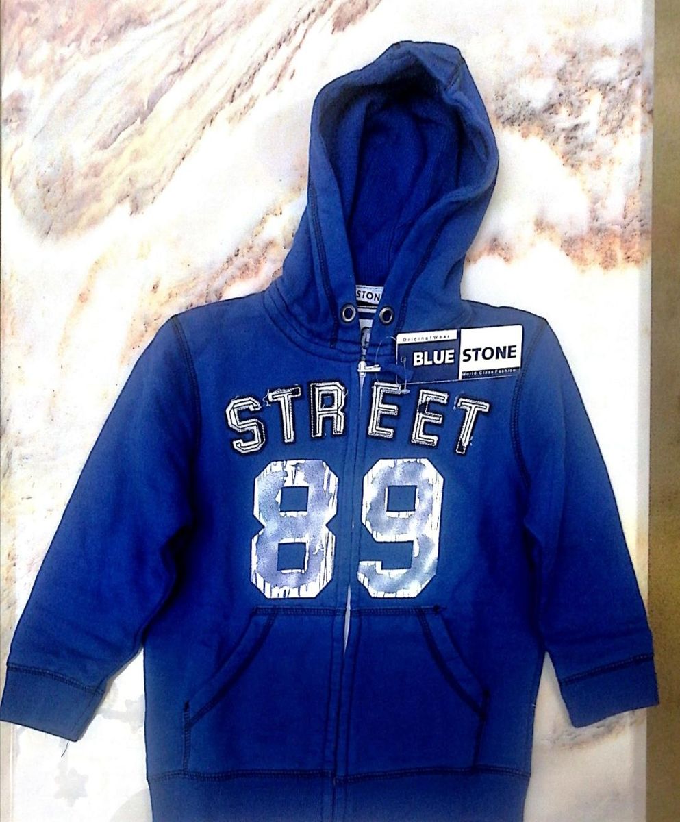 Boys Stone Harbor Street 89 Blue Zipper Hoodie Fit Age 8 And 9
