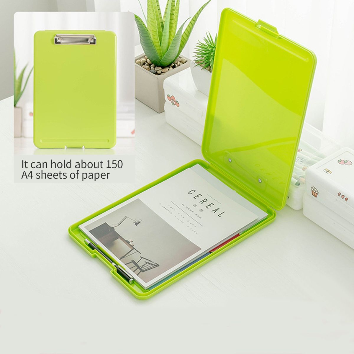 Plastic Clipboard Storage Case Box Large Capacity Nursing