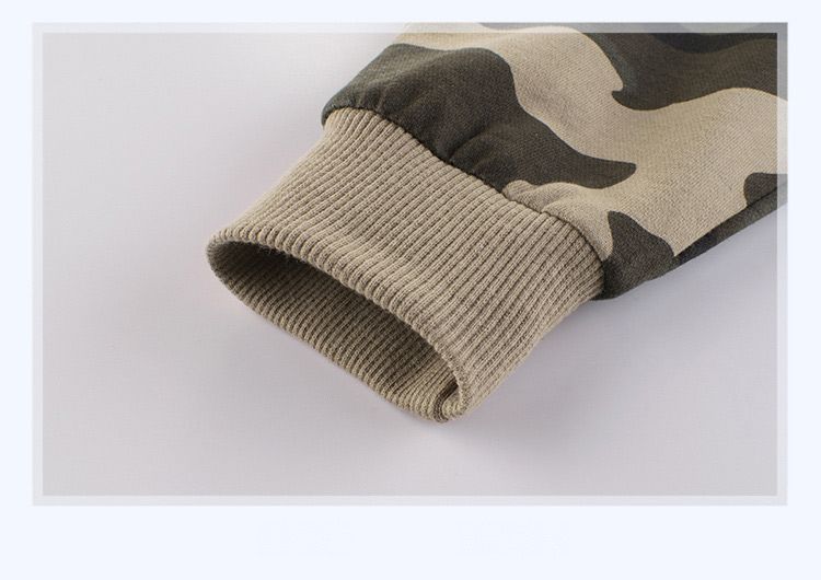 100% Cotton Kids Boys Casual Print Pants-Khaki