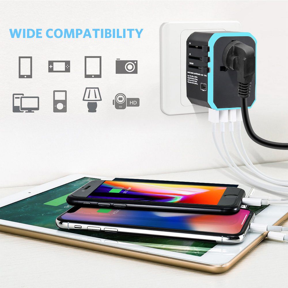 USB Travel Adapter Universal Power Adapter Worldwide Adaptor