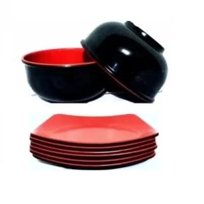 Unbreakable 6 Cereal Bowls & 6 Breakfast Plate Set - 12 Pieces