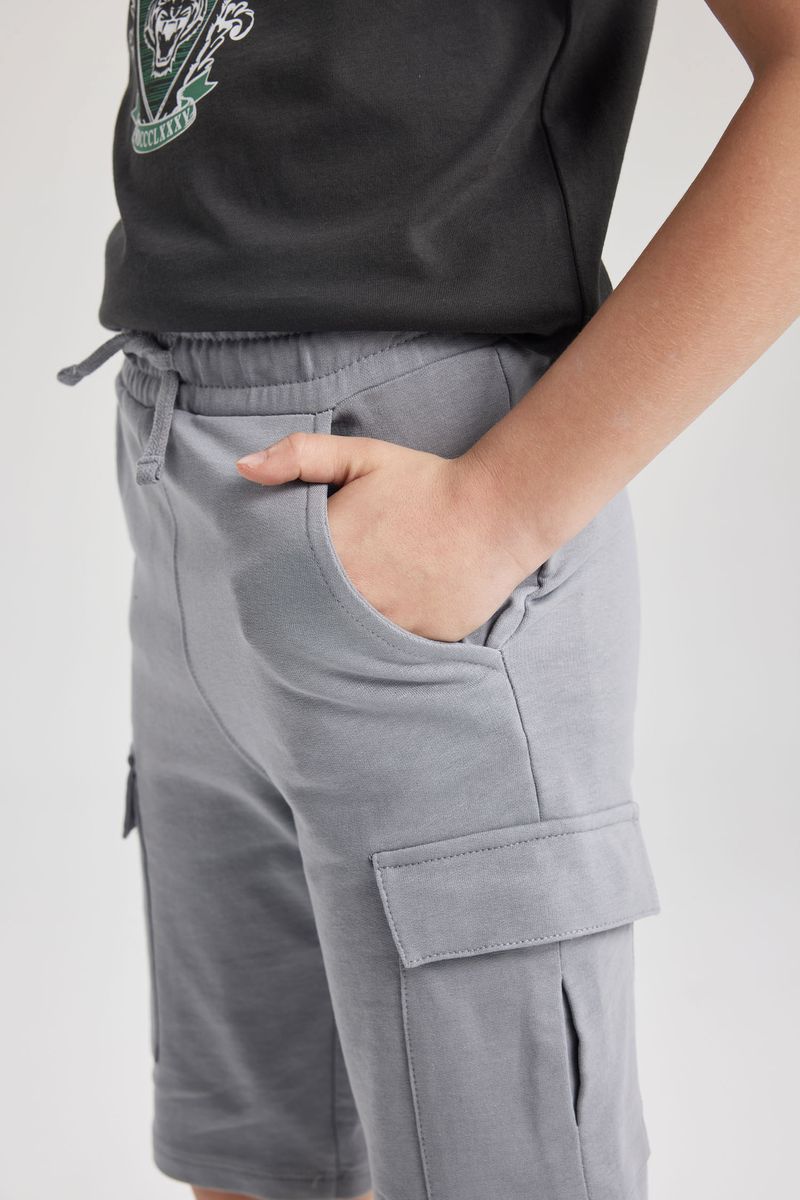 Boy Casual Regular Fit Knitted Short - Grey