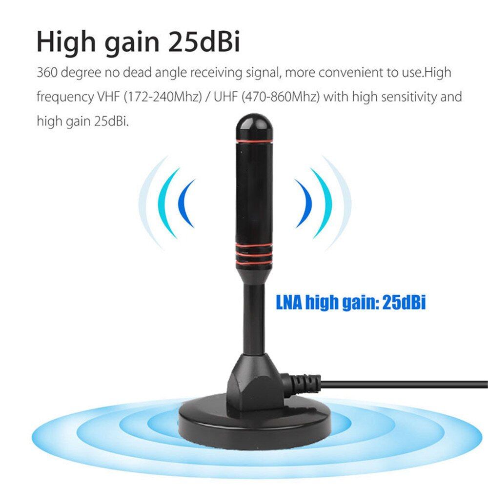 200 Miles 1080P HD Indoor TV Antenna 25dBi Digital HDTV Antenna With Amplifier Signal Booster VHF/UHF HD Digital TV Signal