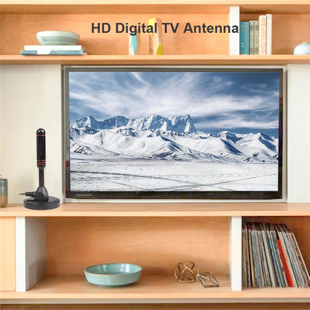 200 Miles 1080P HD Indoor TV Antenna 25dBi Digital HDTV Antenna With Amplifier Signal Booster VHF/UHF HD Digital TV Signal