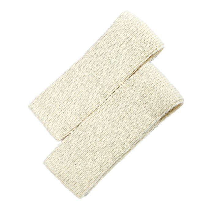 Ladies Girls Teen 80s Disco Leg Warmers Plain Ribbed Knit Yoga Beige