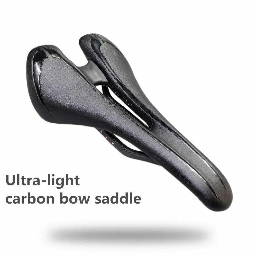 Carbon Fiber Bike Saddle Lightweight Hollow Bicycle Saddle Seat Comfortable for MTB Road Bike
