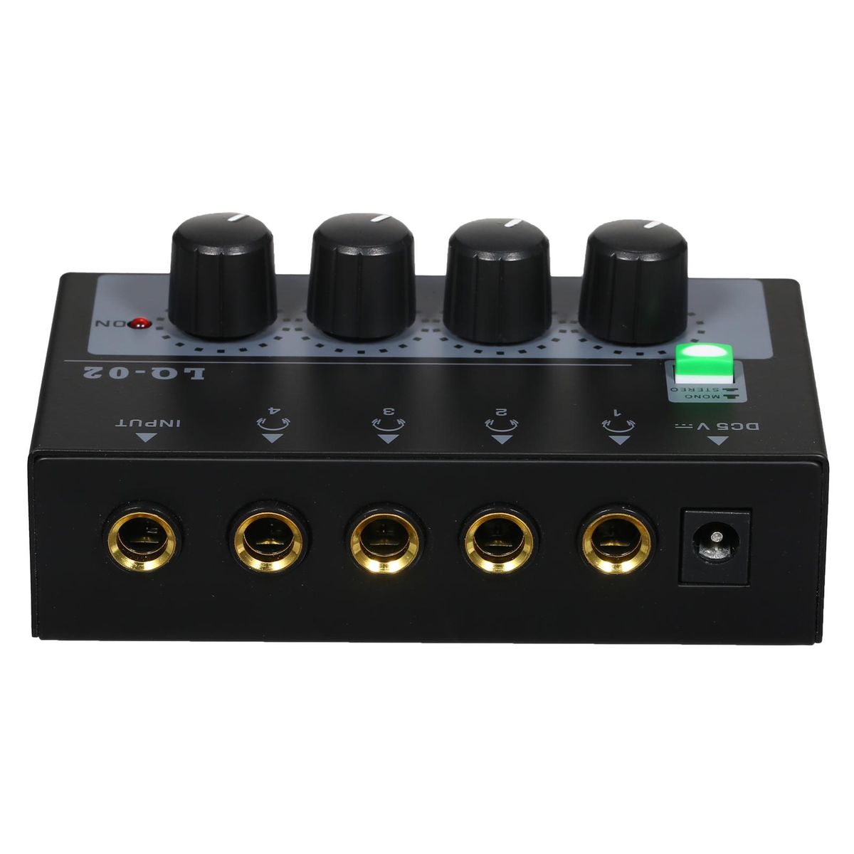 Headphone Amplifier Mixer 4 Channels Mono/Stereo Metal Stereo Headphone Amps Audio Amplifier Balanced Headphone Output Audio Input Mini Headphone   Splitter
