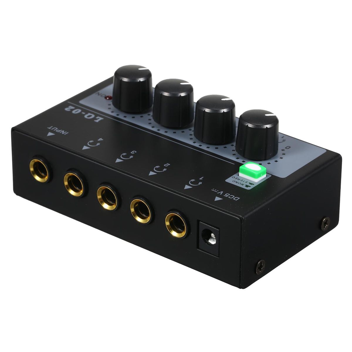 Headphone Amplifier Mixer 4 Channels Mono/Stereo Metal Stereo Headphone Amps Audio Amplifier Balanced Headphone Output Audio Input Mini Headphone   Splitter