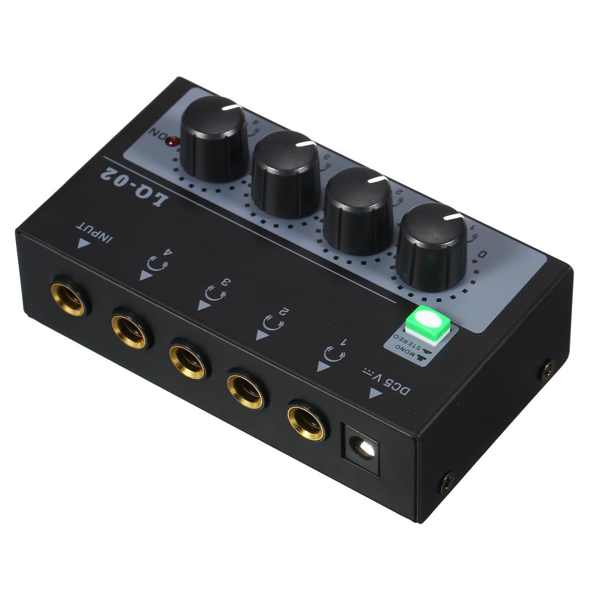 Headphone Amplifier Mixer 4 Channels Mono/Stereo Metal Stereo Headphone Amps Audio Amplifier Balanced Headphone Output Audio Input Mini Headphone   Splitter