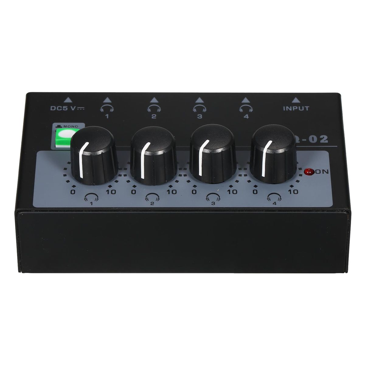 Headphone Amplifier Mixer 4 Channels Mono/Stereo Metal Stereo Headphone Amps Audio Amplifier Balanced Headphone Output Audio Input Mini Headphone   Splitter