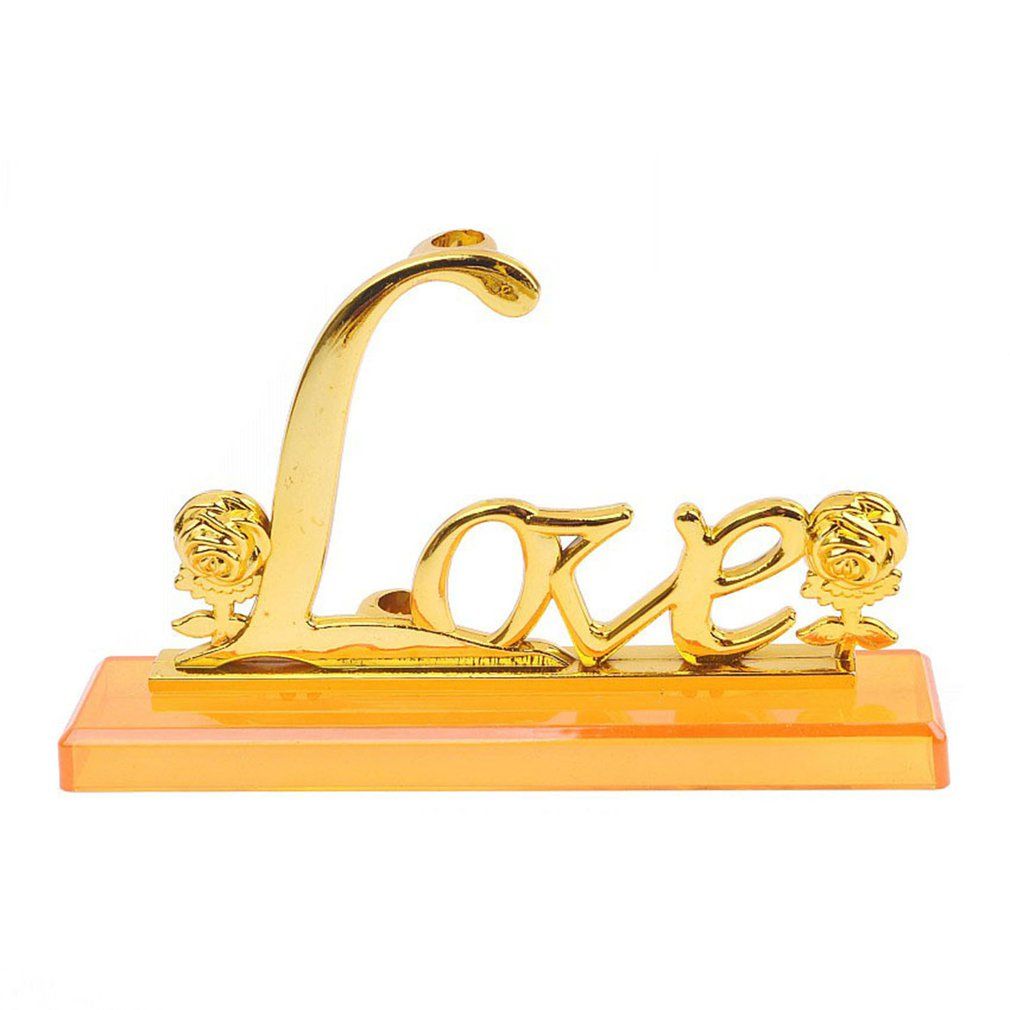 Artificial Flower In Love Display Stand Holder Home Decor Roses Base