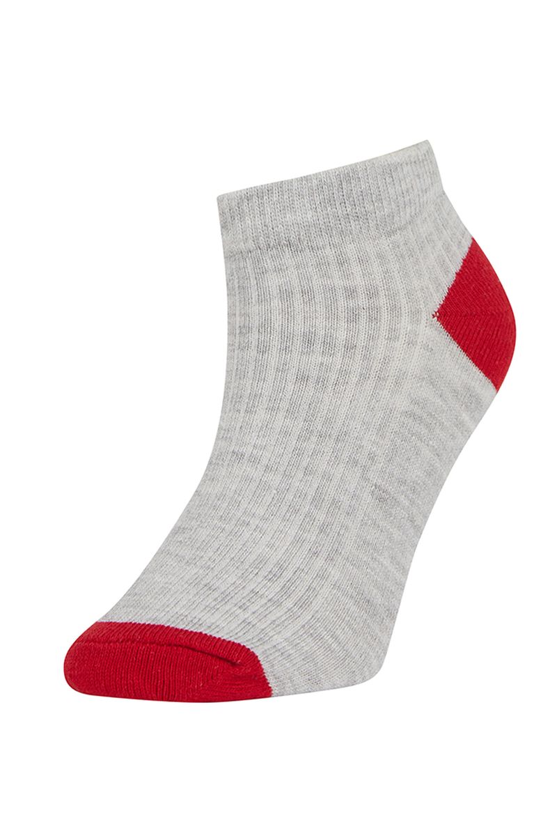 5 Piece Boy Casual Low Cut Socks - Grey