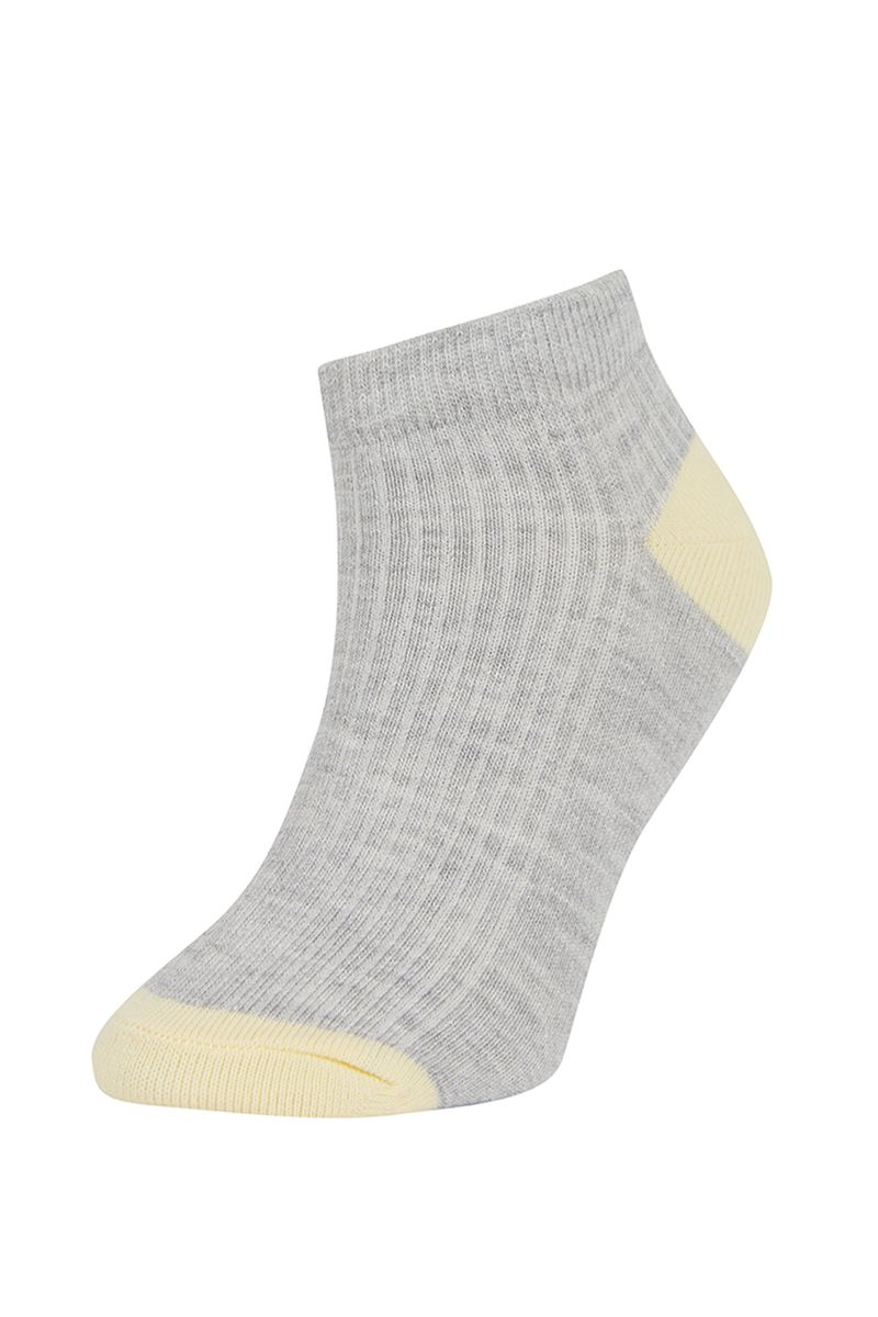 5 Piece Boy Casual Low Cut Socks - Grey