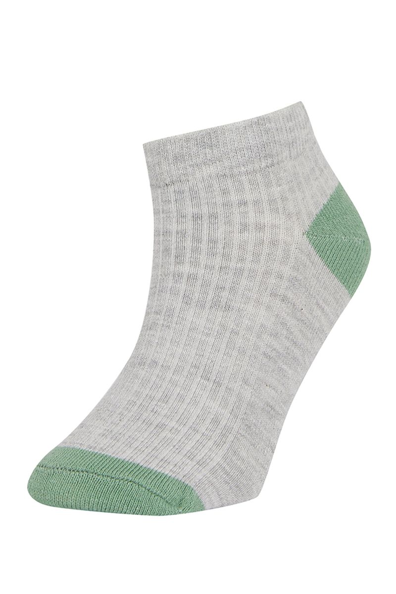 5 Piece Boy Casual Low Cut Socks - Grey