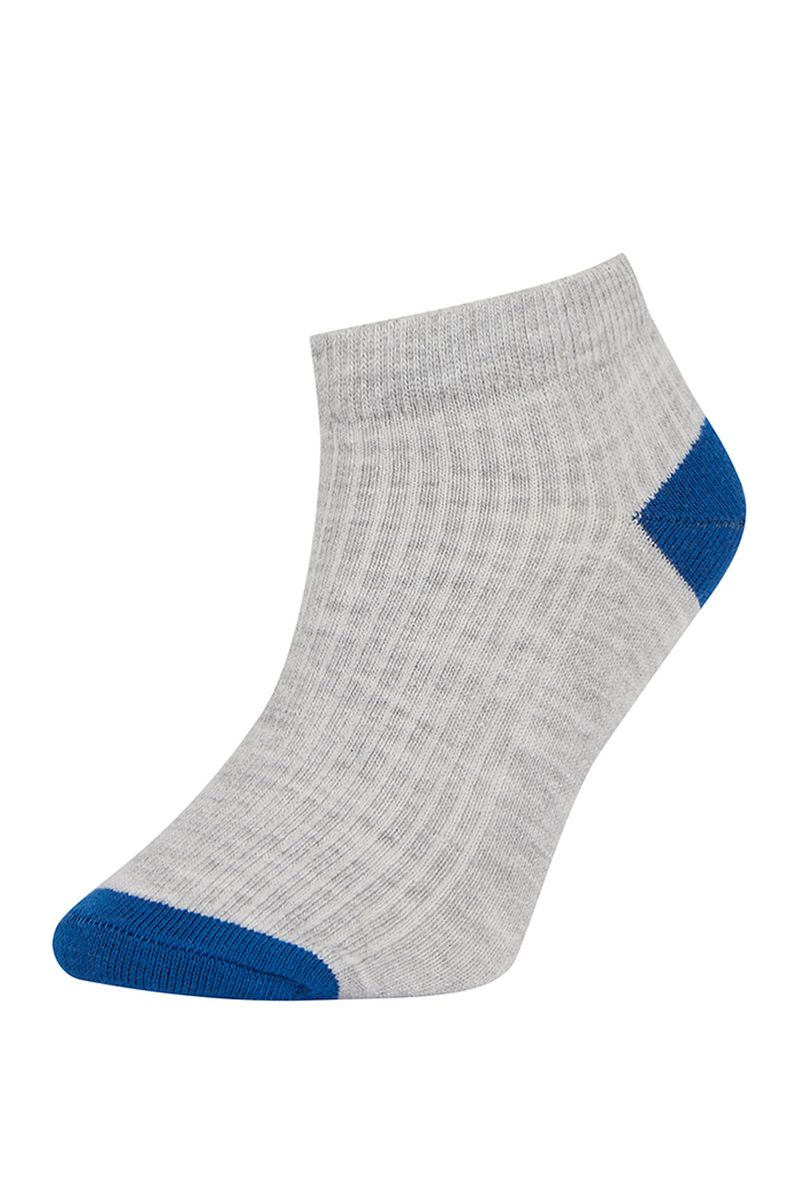 5 Piece Boy Casual Low Cut Socks - Grey