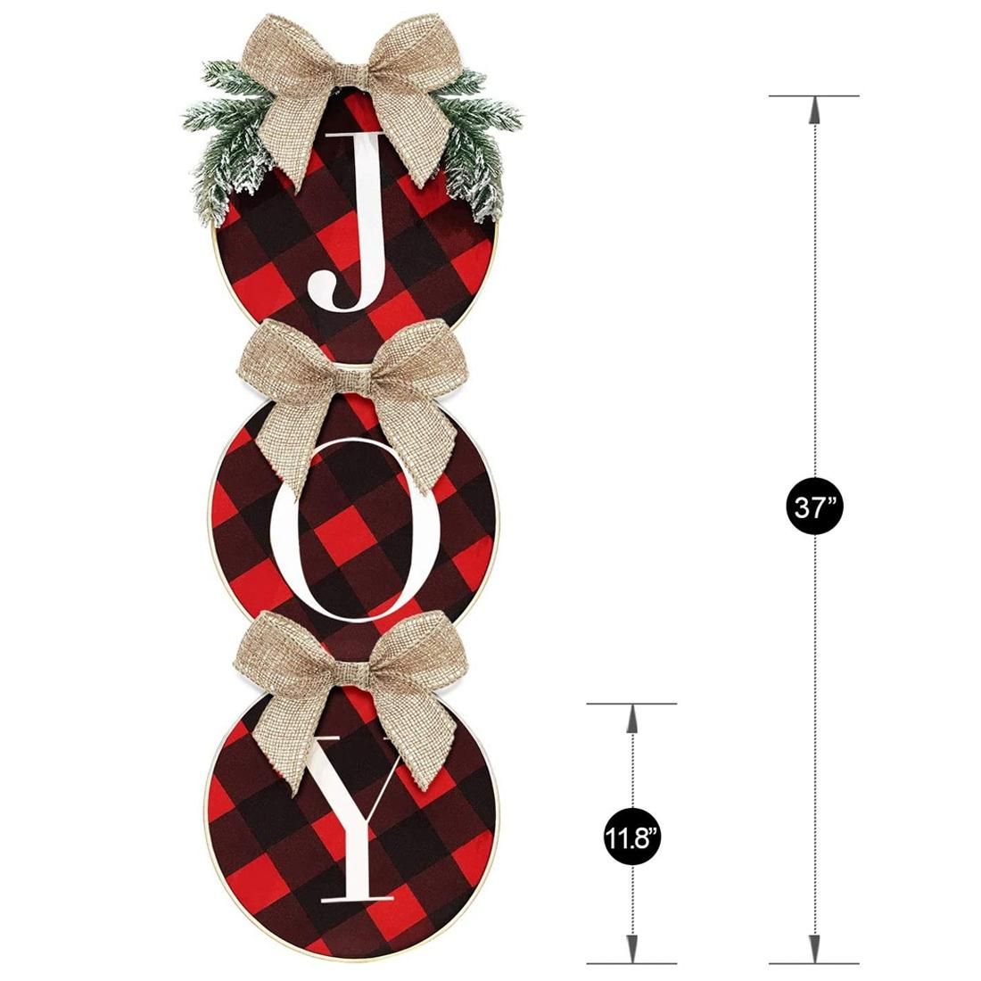 - Joy Sign - Check Wreath for Door