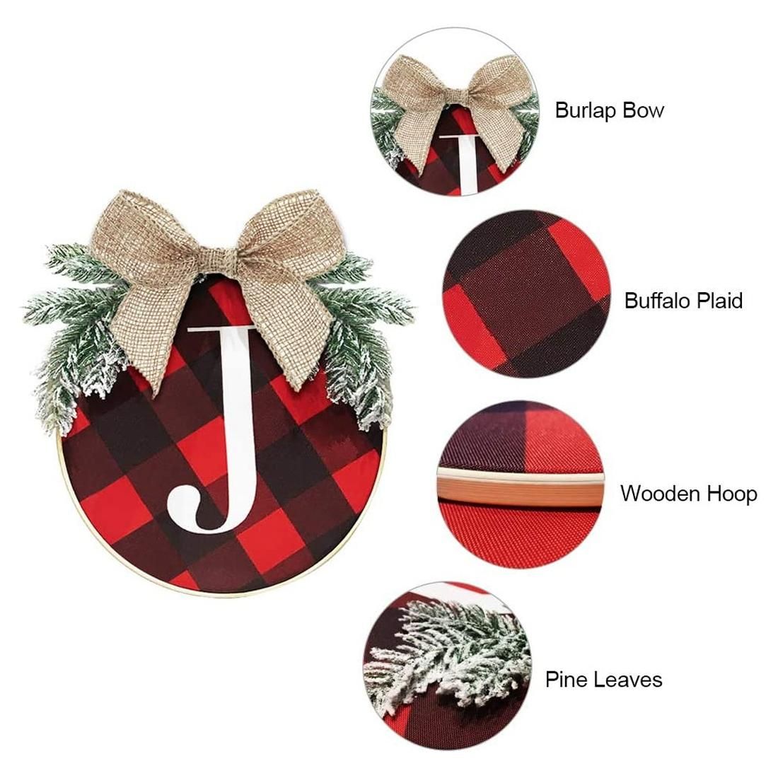 - Joy Sign - Check Wreath for Door