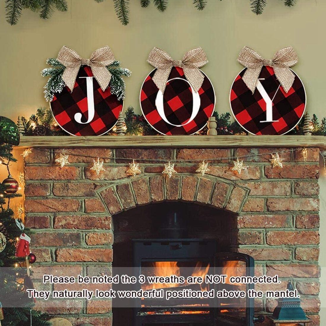- Joy Sign - Check Wreath for Door