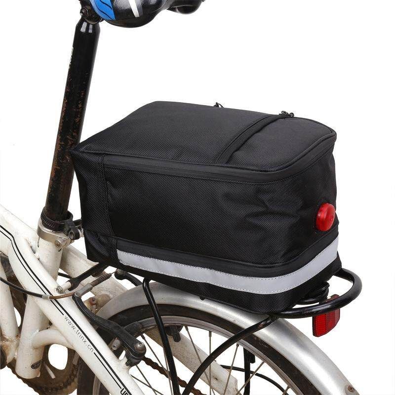 Sport Bicycle Bike Seat Pouch Cycling Tail Bag Waterproof Rear Seat Storage Upgrade And Add Large Black Shoulder Belt Rain Cover (6L)