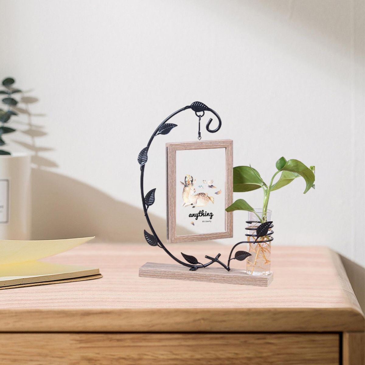 Photo Frame Desktop Photo Frame with Vase