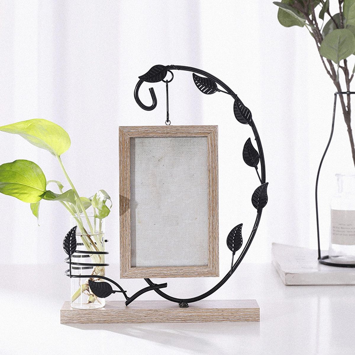 Photo Frame Desktop Photo Frame with Vase