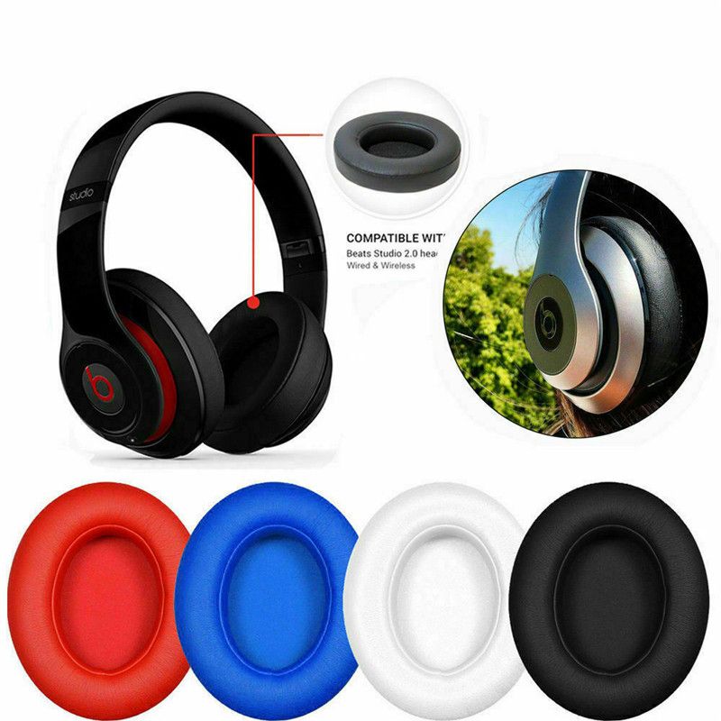 2Pcs Replacement Ear Pads Cup Cushion For Monster Beats By Dr. Dre Studio 2.0 Wireless Headphone