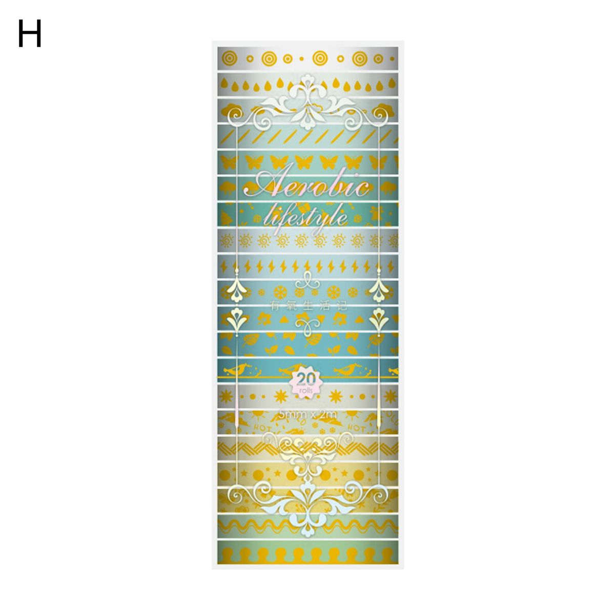 20 Rolls Decorative Washi Tape Photo Album Masking Tape H