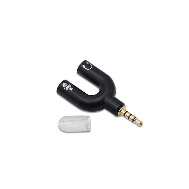 2 in 1 3.5mm Male to Female Jack Microphone Audio-White