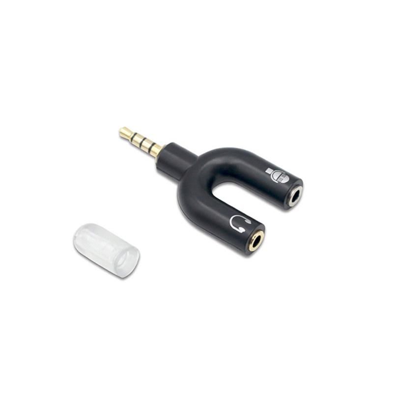 2 in 1 3.5mm Male to Female Jack Microphone Audio-White