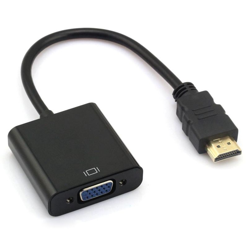 24cm Full HD 1080P HDMI To VGA + Audio Output Cable For Computer / DVD / Digital Set-top Box / Laptop / Mobile Phone / Media Player(Black)