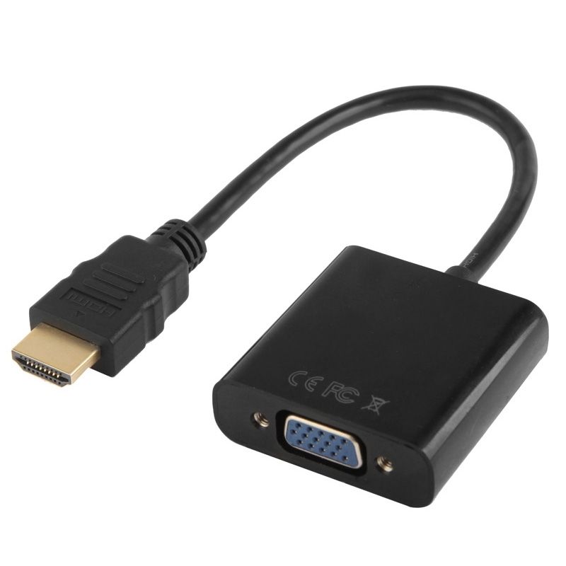 24cm Full HD 1080P HDMI To VGA + Audio Output Cable For Computer / DVD / Digital Set-top Box / Laptop / Mobile Phone / Media Player(Black)
