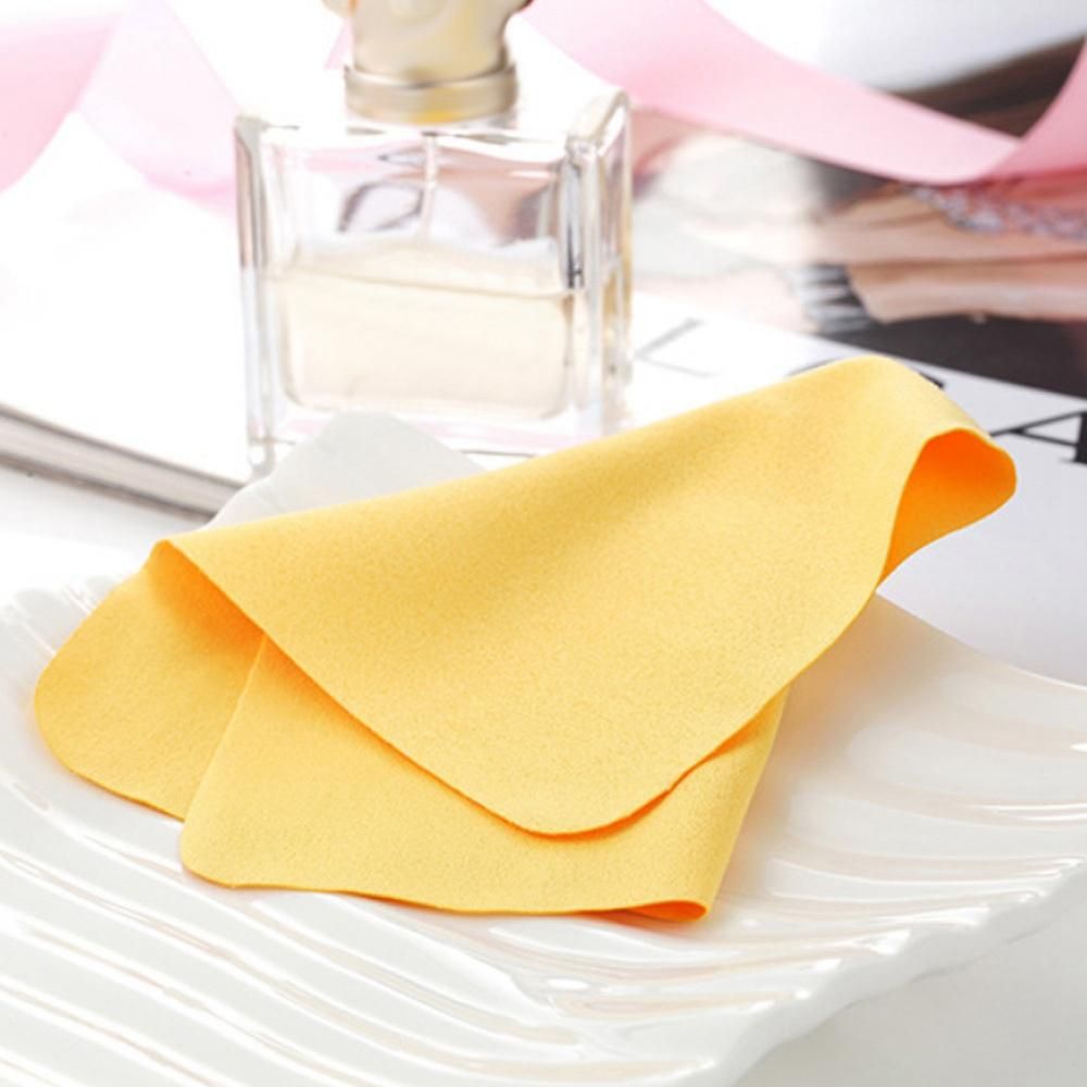 5Pcs Soft Chamois Glasses Cleaner Eyeglasses Fine Fiber