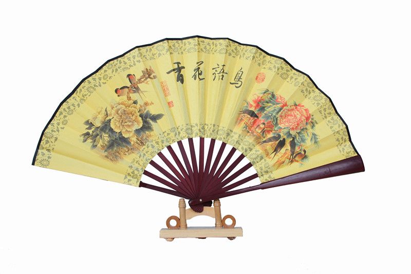 Chinese Silk Traditional Held Fan Fan Portable Mens Fan Bamboo Folding Print Hand 10