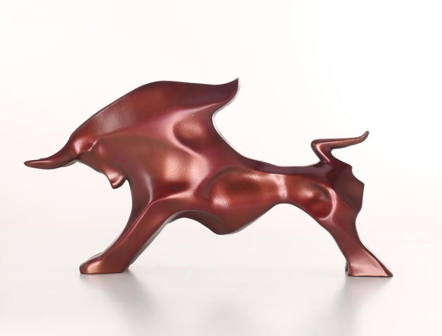 Abstract Bull Statue Animal Figurine Decor Resin Craft Fashion Desktop Ornament Office Home Decor