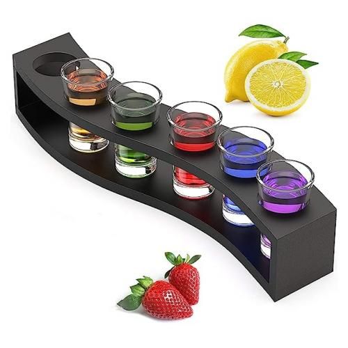 Tequila Shot Glasses With Classy Holder