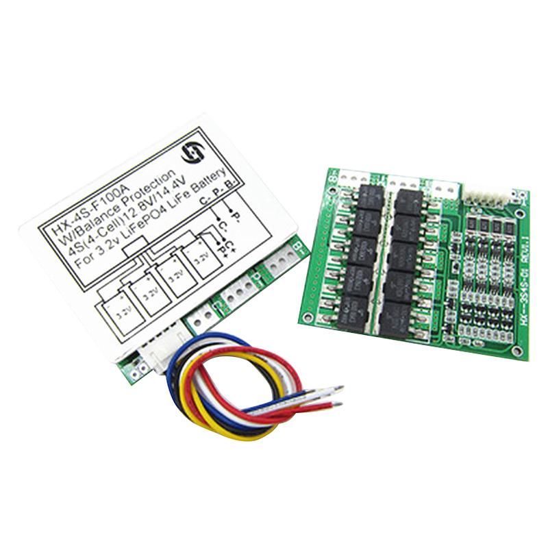 4S 12.8V 14.8V Lithium Battery LiFe LiFePO4 Li-Ion Lipo Protection Board Balance 100A Discharge 10A Charge 3.7V BMS Circuit