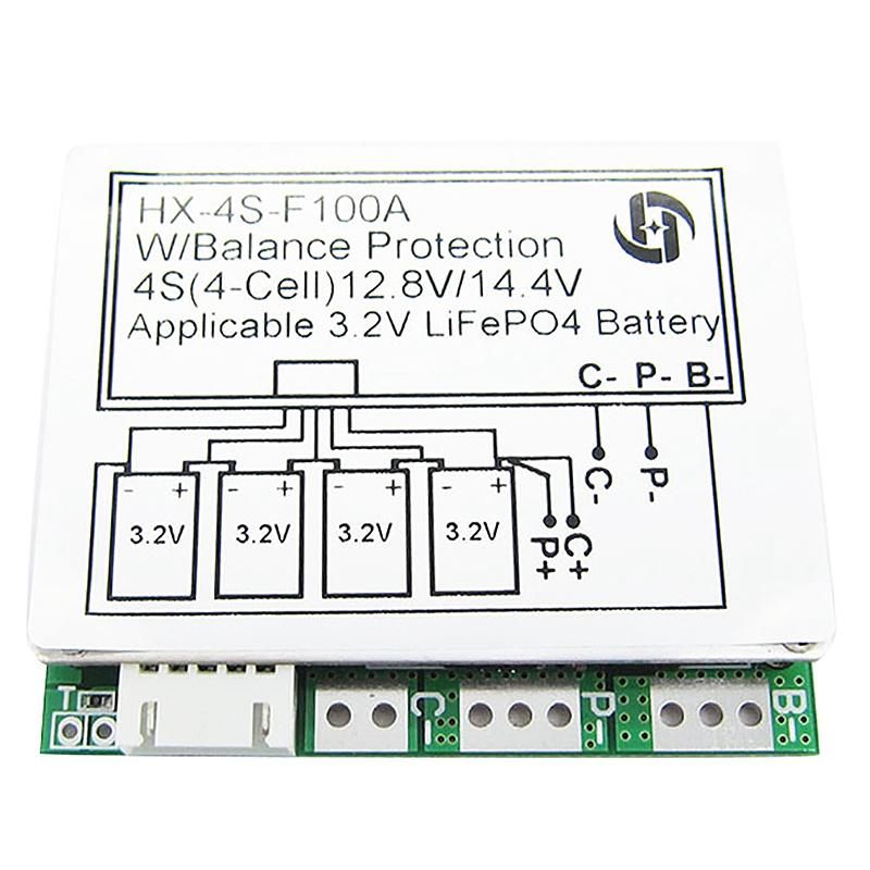 4S 12.8V 14.8V Lithium Battery LiFe LiFePO4 Li-Ion Lipo Protection Board Balance 100A Discharge 10A Charge 3.7V BMS Circuit