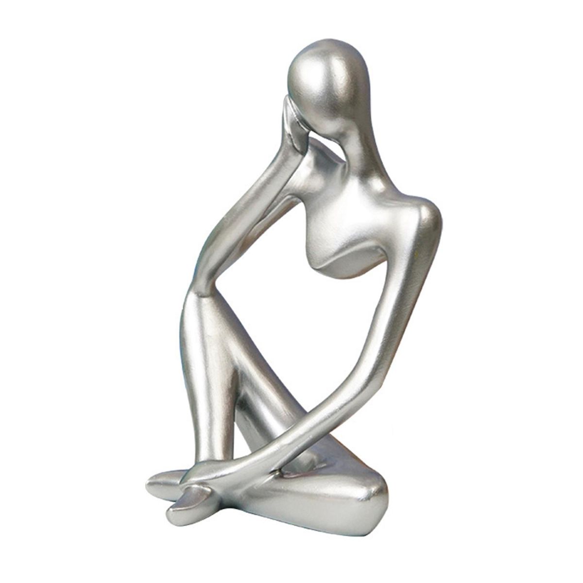 Thinker Sculpture TV Stand Thinker Ornament Silver